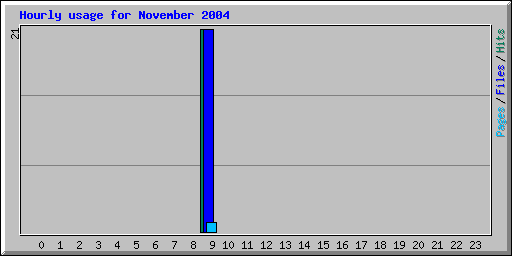 Hourly usage for November 2004