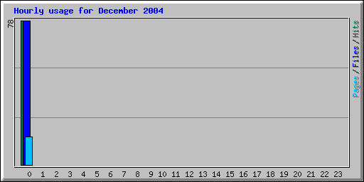 Hourly usage for December 2004